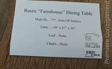 Load image into Gallery viewer, Rustic Live Edge Dining Table...from OP Jenkins