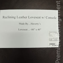 Load image into Gallery viewer, Reclining Leather Loveseat w/ Console...by Haverty's