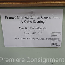 Load image into Gallery viewer, Framed Canvas G/P Print "A Quiet Evening"...by Thomas Kincade
