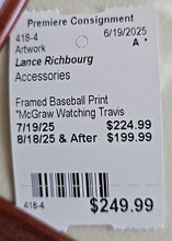 Load image into Gallery viewer, Framed Baseball Print "McGraw Watching Travis Jackson"...by Richbourg