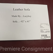 Load image into Gallery viewer, "Dexter" Leather Sofa...by Lazyboy
