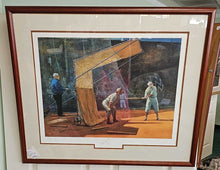 Load image into Gallery viewer, Framed Baseball Print "McGraw Watching Travis Jackson"...by Richbourg