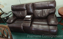 Load image into Gallery viewer, Reclining Leather Loveseat w/ Console...by Haverty's