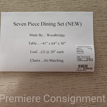 Load image into Gallery viewer, Seven Piece Dining Set (NEW)...by Woodbridge