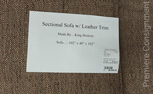 Load image into Gallery viewer, Sectional Sofa w/ Leather Trim...by King Hickory