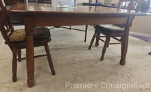 Load image into Gallery viewer, Seven Piece Oak Dining Table Set