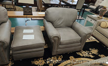 Load image into Gallery viewer, Leather Easy Chair w/ Ottoman...by Craftmaster