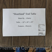 Load image into Gallery viewer, "Heartland" End Table w/ Drawer...by Liberty