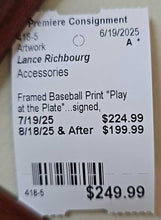 Load image into Gallery viewer, Framed Baseball Print "Play at the Plate"...by Richbourg