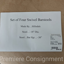 Load image into Gallery viewer, Set of Four Swivel Stools...by Hillsdale