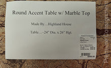 Load image into Gallery viewer, Accent Table w/ Marble Top...by Highland House