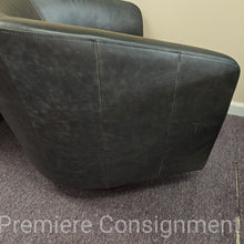 Load image into Gallery viewer, Swivel / Leather Barrel Chair...by Jason