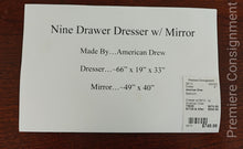 Load image into Gallery viewer, Dresser w/ Mirror...by American Drew