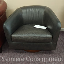 Load image into Gallery viewer, Swivel / Leather Barrel Chair...by Jason
