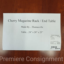 Load image into Gallery viewer, Cherry Magazine Rack / End Table...by Thomasville
