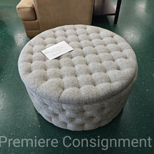 Load image into Gallery viewer, Round Upholstered Tufted Storage Ottoman
