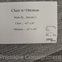 Load image into Gallery viewer, Chair w/ Ottoman...by Haverty's
