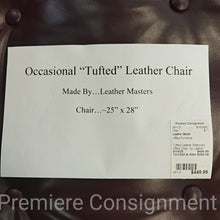 Load image into Gallery viewer, Tufted Leather Stationary Office Chair...by Leather Master
