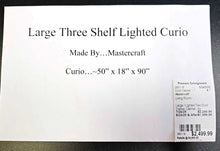Load image into Gallery viewer, Large / Lighted Two Door Display Cabinet with 3 Shelves ...by Mastercraft

