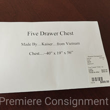 Load image into Gallery viewer, Five Drawer Chest...by Kaiser
