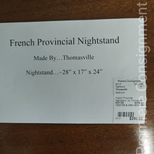 Load image into Gallery viewer, French Provincial  Nightstand...by Thomasville
