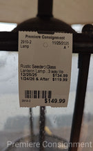 Load image into Gallery viewer, Rustic Seeded Glass Lantenn Lamp
