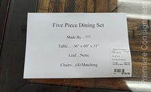 Load image into Gallery viewer, Five Piece Dinette Set
