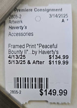 Load image into Gallery viewer, Framed Print &quot;Peaceful Bounty II&quot;...by Haverty&#39;s
