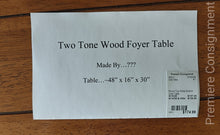 Load image into Gallery viewer, Wood Top White Bottom Sofa Table
