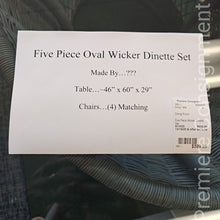 Load image into Gallery viewer, Five Piece Wicker Dinette Set
