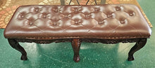 Load image into Gallery viewer, Tufted Leather Bench
