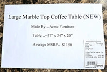 Load image into Gallery viewer, Coffee Table w/ Marble Top (NEW)...by Acme
