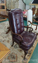 Load image into Gallery viewer, Tufted Leather Stationary Office Chair...by Leather Master
