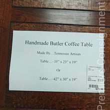 Load image into Gallery viewer, Handmade "Butler" Coffee Table
