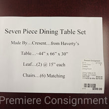 Load image into Gallery viewer, Dining Table w/ (6) Chairs...by Cresent
