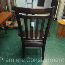 Load image into Gallery viewer, Wooden Leather Seat Arm Chair
