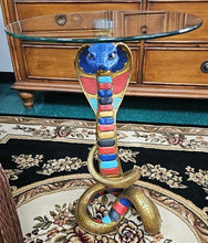 Load image into Gallery viewer, &quot;Renenulet  Cobra Godess&quot; Accent Table...by Design Tuscano
