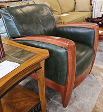 Load image into Gallery viewer, &quot;Agosto&quot; Leather Chair w/ Wood Trim
