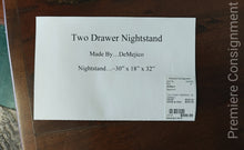 Load image into Gallery viewer, Two Drawer Nightstand...by DeMejico
