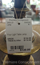 Load image into Gallery viewer, Four Light Table Lamp
