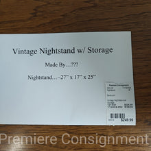 Load image into Gallery viewer, Vintage Nightstand w/ Storage
