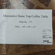 Load image into Gallery viewer, Decorative Stone Top Coffee Table
