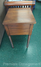 Load image into Gallery viewer, Walnut Spindle Leg Side Table with Drawers
