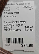 Load image into Gallery viewer, Framed Print &quot;Farmall Memories&quot;...signed / numbered...by P. Buckley
