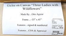 Load image into Gallery viewer, Framed Painting &quot;Three Ladies w/ Wildflowers&quot;...by Otto Aguiar
