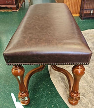 Load image into Gallery viewer, Two Seater Leather Bench ...by Thomasville
