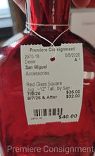 Load image into Gallery viewer, Red Glass Square Jug...by San Miguel
