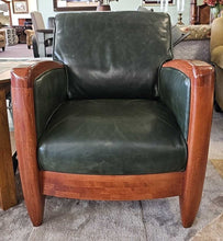 Load image into Gallery viewer, &quot;Agosto&quot; Leather Chair w/ Wood Trim
