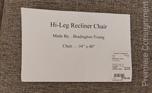 Load image into Gallery viewer, Hi-Leg Recliner Chair...by Bradington Young
