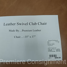 Load image into Gallery viewer, Leather Swivel Club Chiar...by Premium Leather
